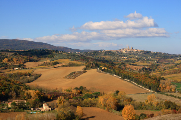 Im Hintergrund Greve in Chianti